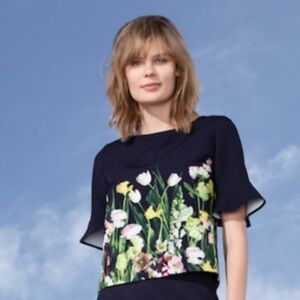Victoria Beckham For Target Floral Top Size S
